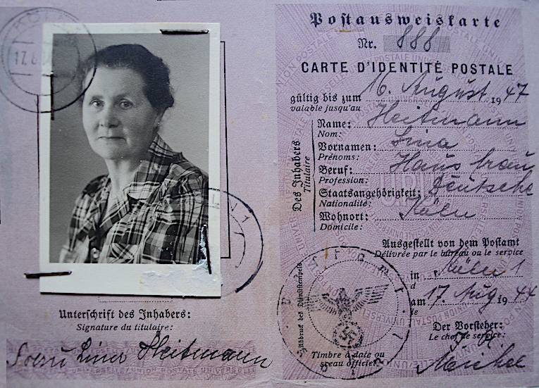 Heitmann.Lina.Postausweis.1944 Kl