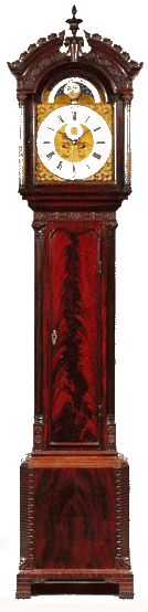 LongcaseClockGeorgeIIIChippendaleMahogany1765-70.byBarkerWilliam