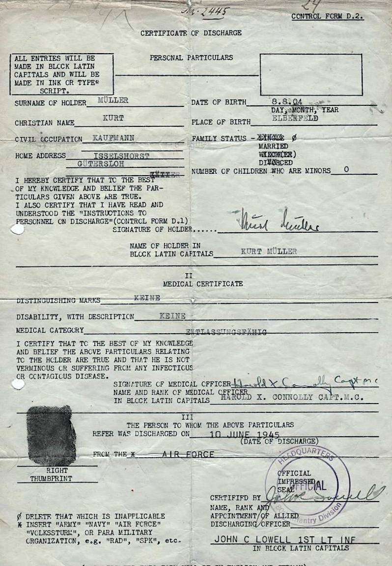 s21 CertificateOfDischargeKlein
